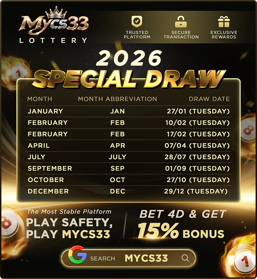 4D special payout information